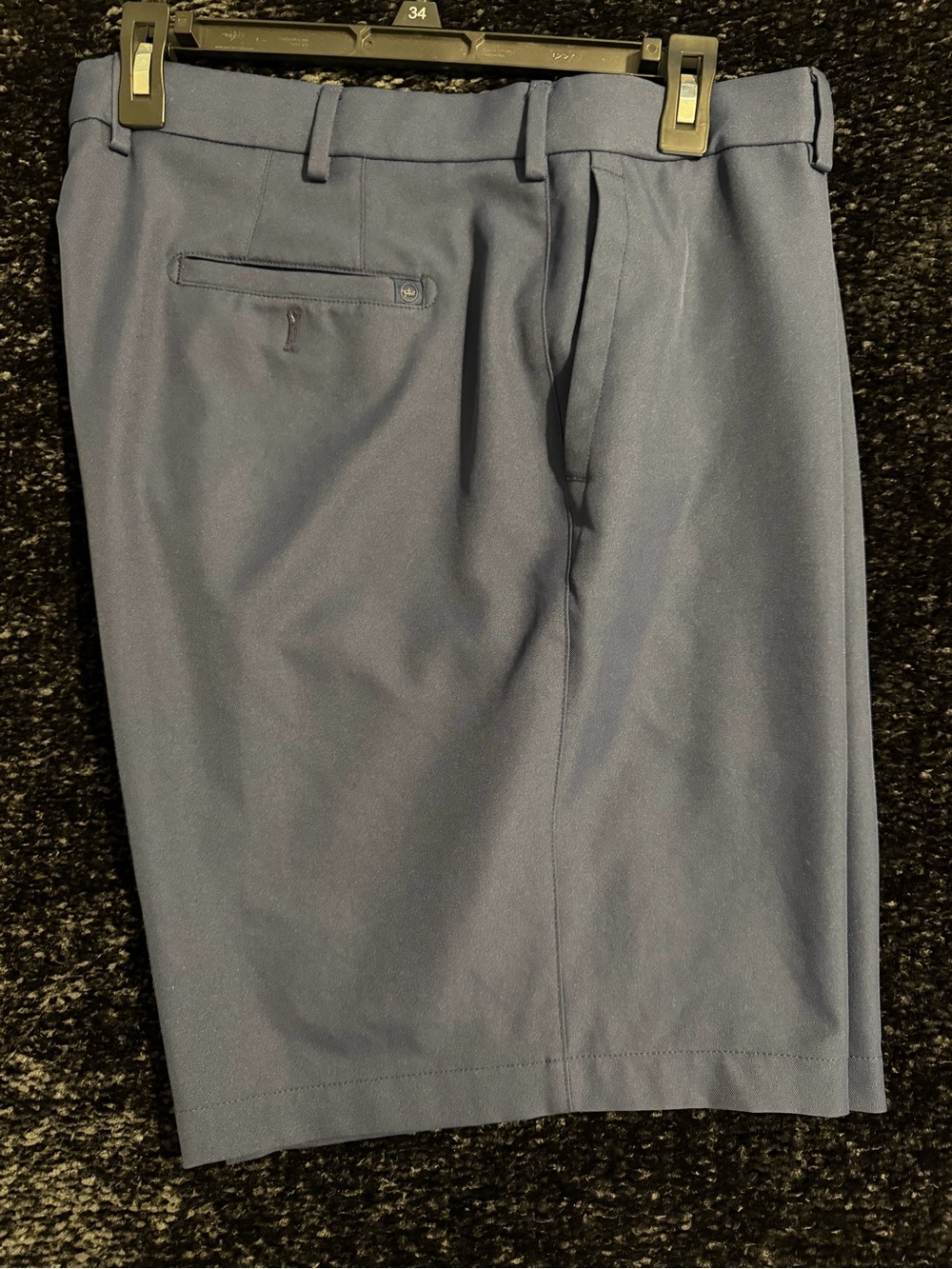 Peter Millar Navy Flat-Front Dress Shorts